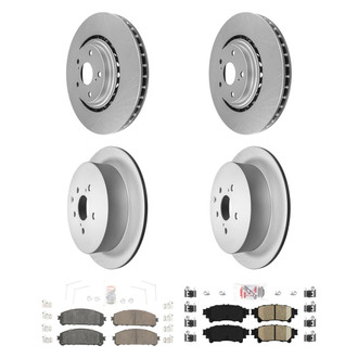 AmeriBRAKES® - AmeriPRO™ Plain Front and Rear Brake Kit with Ceramic Pads