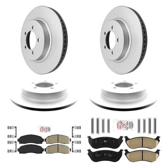 AmeriBRAKES® - AmeriPRO™ Plain Front and Rear Brake Kit with Ceramic Pads