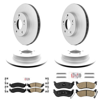 AmeriBRAKES® - AmeriPRO™ Plain Front and Rear Brake Kit with Ceramic Pads