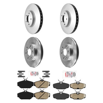 AmeriBRAKES® - AmeriPRO™ Plain Front and Rear Brake Kit with Ceramic Pads