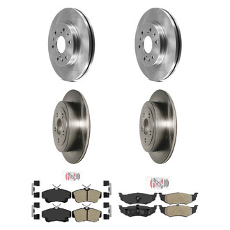 AmeriBRAKES® - AmeriPRO™ Plain Brake Kit with Semi-Metallic Pads