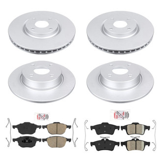 AmeriBRAKES® - AmeriPRO™ Plain Front and Rear Brake Kit with Ceramic Pads
