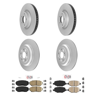 AmeriBRAKES® - AmeriPRO™ Plain Front and Rear Brake Kit with Ceramic Pads