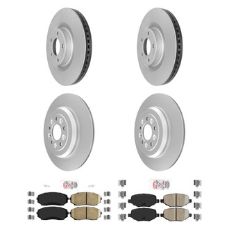 AmeriBRAKES® - AmeriPRO™ Plain Front and Rear Brake Kit with Ceramic Pads