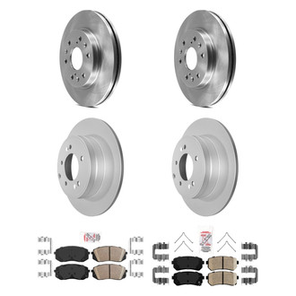 AmeriBRAKES® - AmeriPRO™ Plain Front and Rear Brake Kit with Ceramic Pads