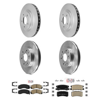 AmeriBRAKES® - AmeriPRO™ Plain Front and Rear Brake Kit with Ceramic Pads