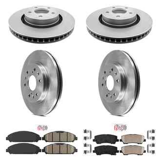 AmeriBRAKES® - AmeriPRO™ Plain Front and Rear Brake Kit with Ceramic Pads