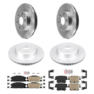 AmeriBRAKES® - AmeriPRO™ Plain Front and Rear Brake Kit with Ceramic Pads