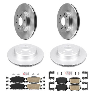 AmeriBRAKES® - AmeriPRO™ Plain Front and Rear Brake Kit with Ceramic Pads