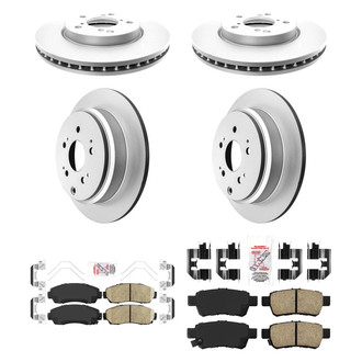 AmeriBRAKES® - AmeriPRO™ Plain Front and Rear Brake Kit with Ceramic Pads