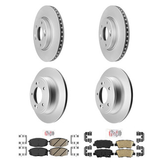 AmeriBRAKES® - AmeriPRO™ Plain Front and Rear Brake Kit with Ceramic Pads