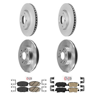 AmeriBRAKES® - AmeriPRO™ Plain Front and Rear Brake Kit with Ceramic Pads