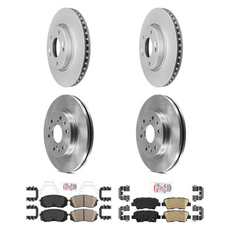AmeriBRAKES® - AmeriPRO™ Plain Front and Rear Brake Kit with Ceramic Pads