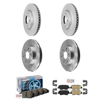 AmeriBRAKES® - AmeriPRO™ Plain Front and Rear Brake Kit with Ceramic Pads