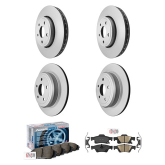 AmeriBRAKES® - AmeriPRO™ Plain Front and Rear Brake Kit with Ceramic Pads