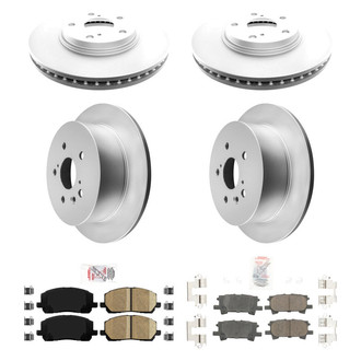 AmeriBRAKES® - AmeriPRO™ Plain Front and Rear Brake Kit with Ceramic Pads