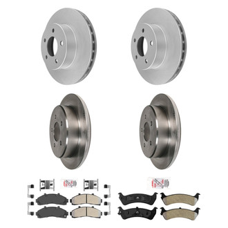 AmeriBRAKES® - AmeriPRO™ Plain Brake Kit with Semi-Metallic Pads