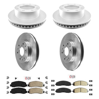 AmeriBRAKES® - AmeriPRO™ Plain Front and Rear Brake Kit with Semi-Metallic Pads