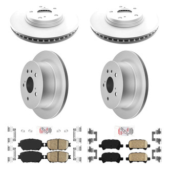 AmeriBRAKES® - AmeriPRO™ Plain Front and Rear Brake Kit with Ceramic Pads