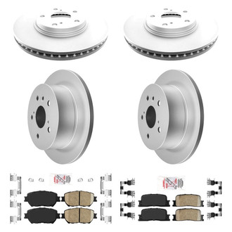 AmeriBRAKES® - AmeriPRO™ Plain Front and Rear Brake Kit with Ceramic Pads