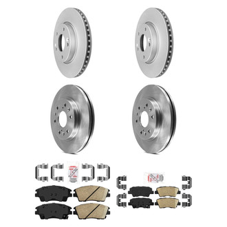 AmeriBRAKES® - AmeriPRO™ Plain Front and Rear Brake Kit with Ceramic Pads