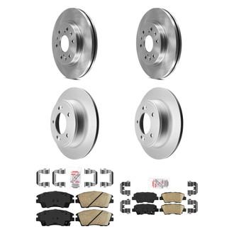 AmeriBRAKES® - AmeriPRO™ Plain Front and Rear Brake Kit with Ceramic Pads