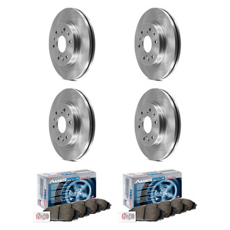 AmeriBRAKES® - AmeriPRO™ Plain Front and Rear Brake Kit with Ceramic Pads