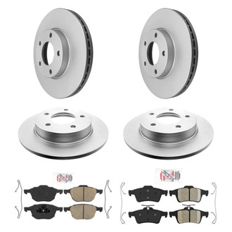 AmeriBRAKES® - AmeriPRO™ Plain Front and Rear Brake Kit with Ceramic Pads