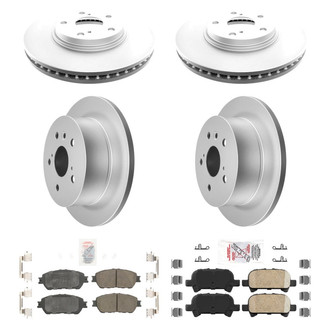 AmeriBRAKES® - AmeriPRO™ Plain Front and Rear Brake Kit with Ceramic Pads