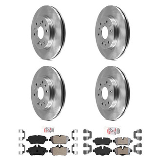 AmeriBRAKES® - AmeriPRO™ Plain Brake Kit with Semi-Metallic Pads