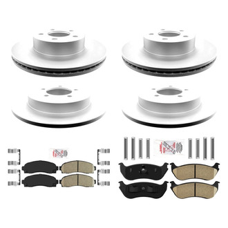 AmeriBRAKES® - AmeriPRO™ Plain Front and Rear Brake Kit with Ceramic Pads