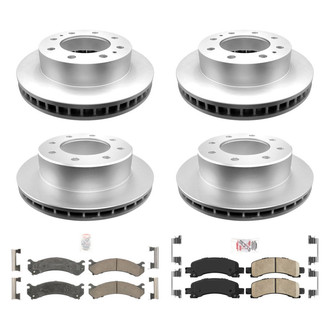 AmeriBRAKES® - AmeriPRO™ Plain Front and Rear Brake Kit with Ceramic Pads