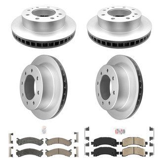 AmeriBRAKES® - AmeriPRO™ Plain Front and Rear Brake Kit with Ceramic Pads