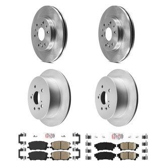 AmeriBRAKES® - AmeriPRO™ Plain Front and Rear Brake Kit with Ceramic Pads