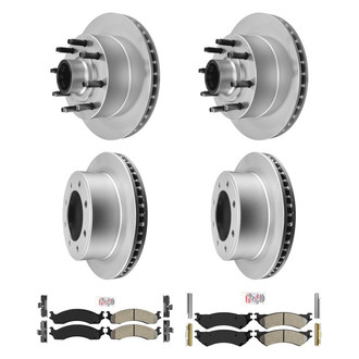 AmeriBRAKES® - AmeriPRO™ Plain Front and Rear Brake Kit with Semi-Metallic Pads