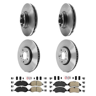 AmeriBRAKES® - AmeriPLATINUM™ Front and Rear Brake Kit with Semi-Metallic Pads