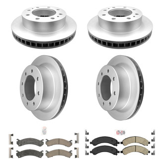 AmeriBRAKES® - AmeriPRO™ Plain Front and Rear Brake Kit with Ceramic Pads