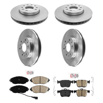 AmeriBRAKES® - AmeriPRO™ Plain Front and Rear Brake Kit with Ceramic Pads