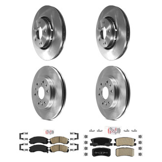 AmeriBRAKES® - AmeriPRO™ Plain Front and Rear Brake Kit with Ceramic Pads