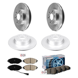 AmeriBRAKES® - AmeriPRO™ Plain Front and Rear Brake Kit with Ceramic Pads