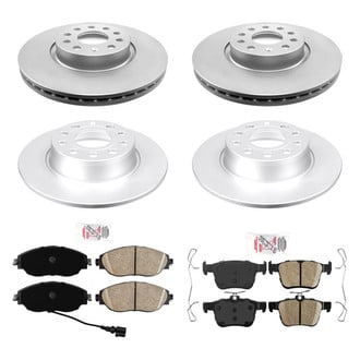 AmeriBRAKES® - AmeriPRO™ Plain Front and Rear Brake Kit with Ceramic Pads