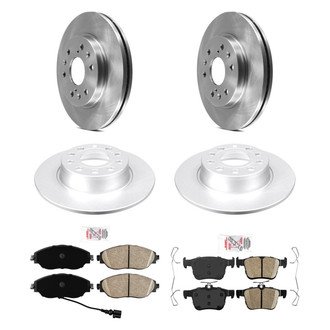 AmeriBRAKES® - AmeriPRO™ Plain Front and Rear Brake Kit with Ceramic Pads