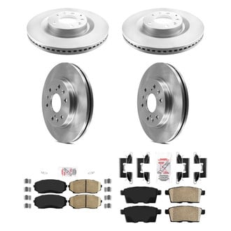 AmeriBRAKES® - AmeriPRO™ Plain Front and Rear Brake Kit with Ceramic Pads