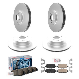 AmeriBRAKES® - AmeriPRO™ Plain Front and Rear Brake Kit with Ceramic Pads