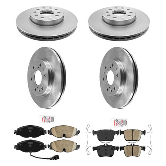 AmeriBRAKES® - AmeriPRO™ Plain Front and Rear Brake Kit with Ceramic Pads