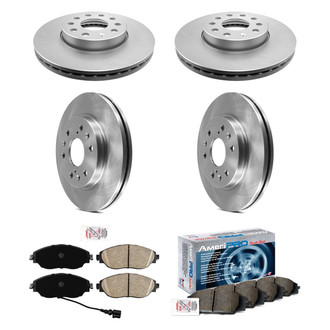 AmeriBRAKES® - AmeriPRO™ Plain Front and Rear Brake Kit with Ceramic Pads