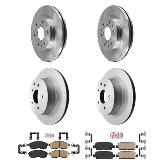 AmeriBRAKES® - AmeriPRO™ Plain Front and Rear Brake Kit with Ceramic Pads