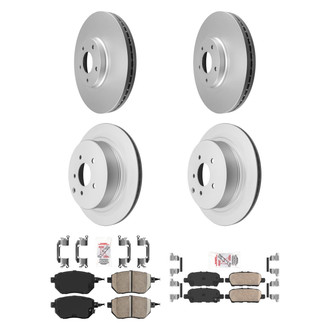 AmeriBRAKES® - AmeriPRO™ Plain Front and Rear Brake Kit with Ceramic Pads