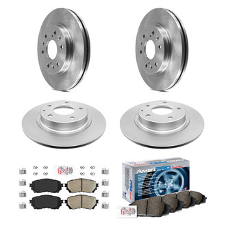 AmeriBRAKES® - AmeriPRO™ Plain Front and Rear Brake Kit with Ceramic Pads