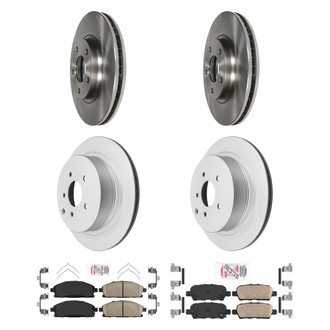 AmeriBRAKES® - AmeriPRO™ Plain Front and Rear Brake Kit with Ceramic Pads